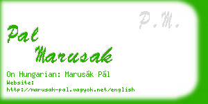 pal marusak business card